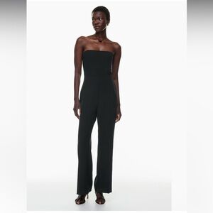 BLACK STRAPLESS JUMPSUIT. Sz 7